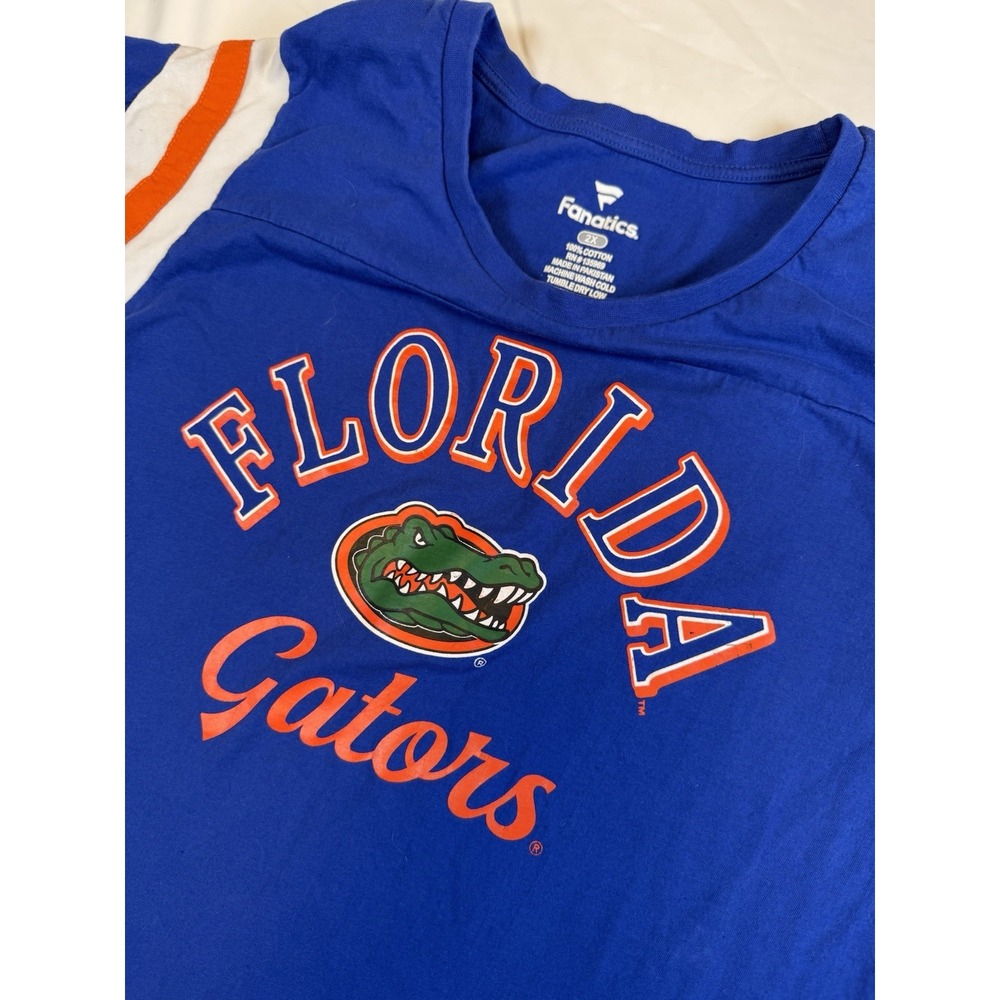 Fanatics Florida Gators Logo Banded Shirt Men's Blue Short Sleeve Size 2XL